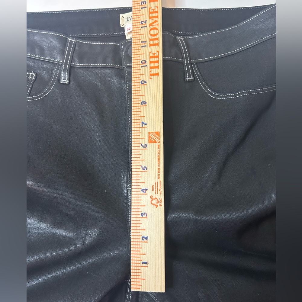 L’AGENCE women’s “Marguerite” coated black high rise skinny jeans size 32 - Picture 4 of 9